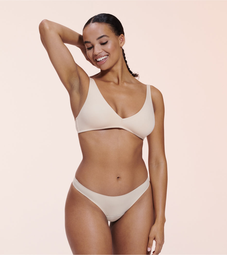 Invisible brazyliany - Nylon z recyklingu - Beżowe