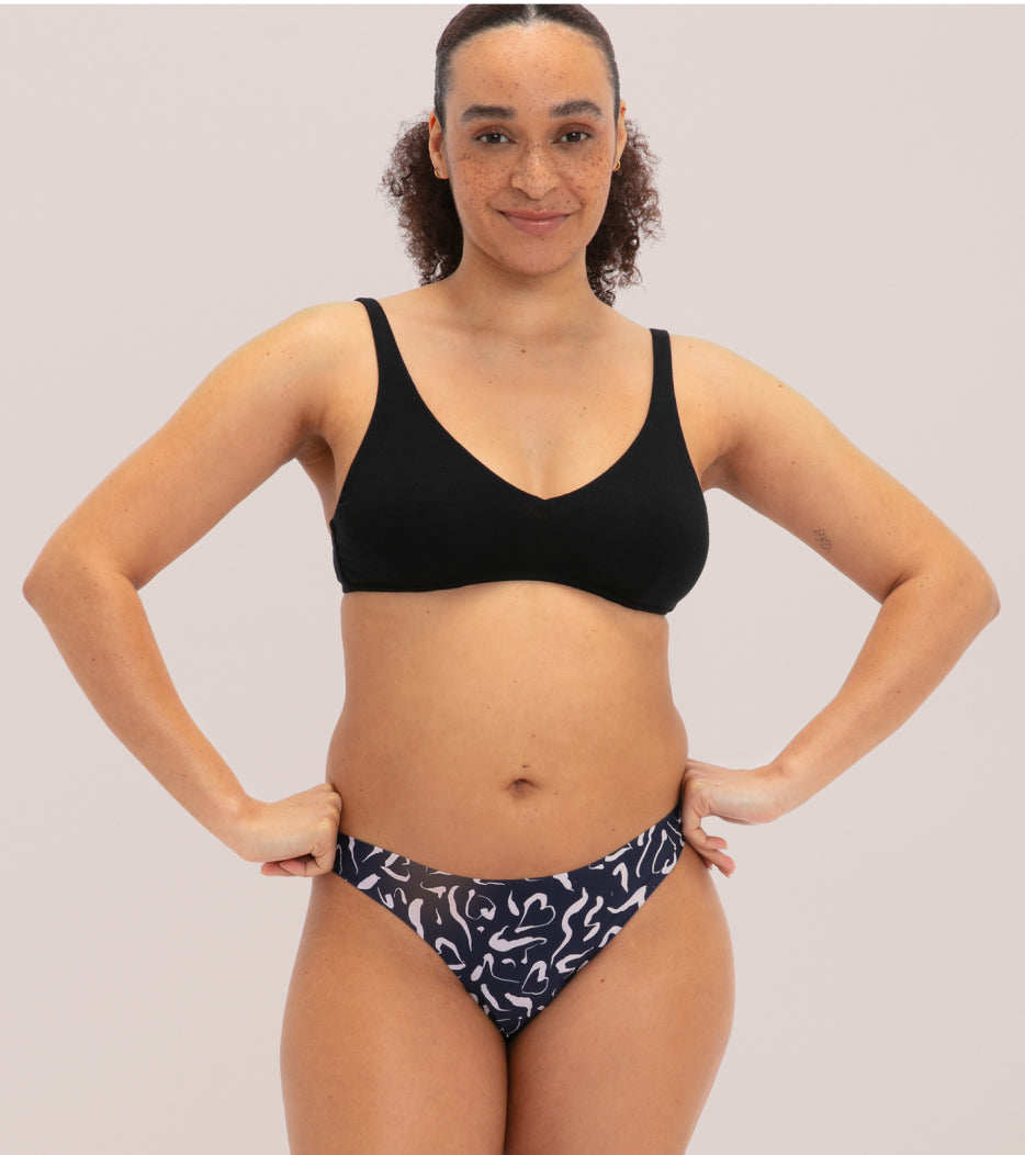 Invisible brazyliany - Recyklingowany nylon - Abstrakcyjny róż