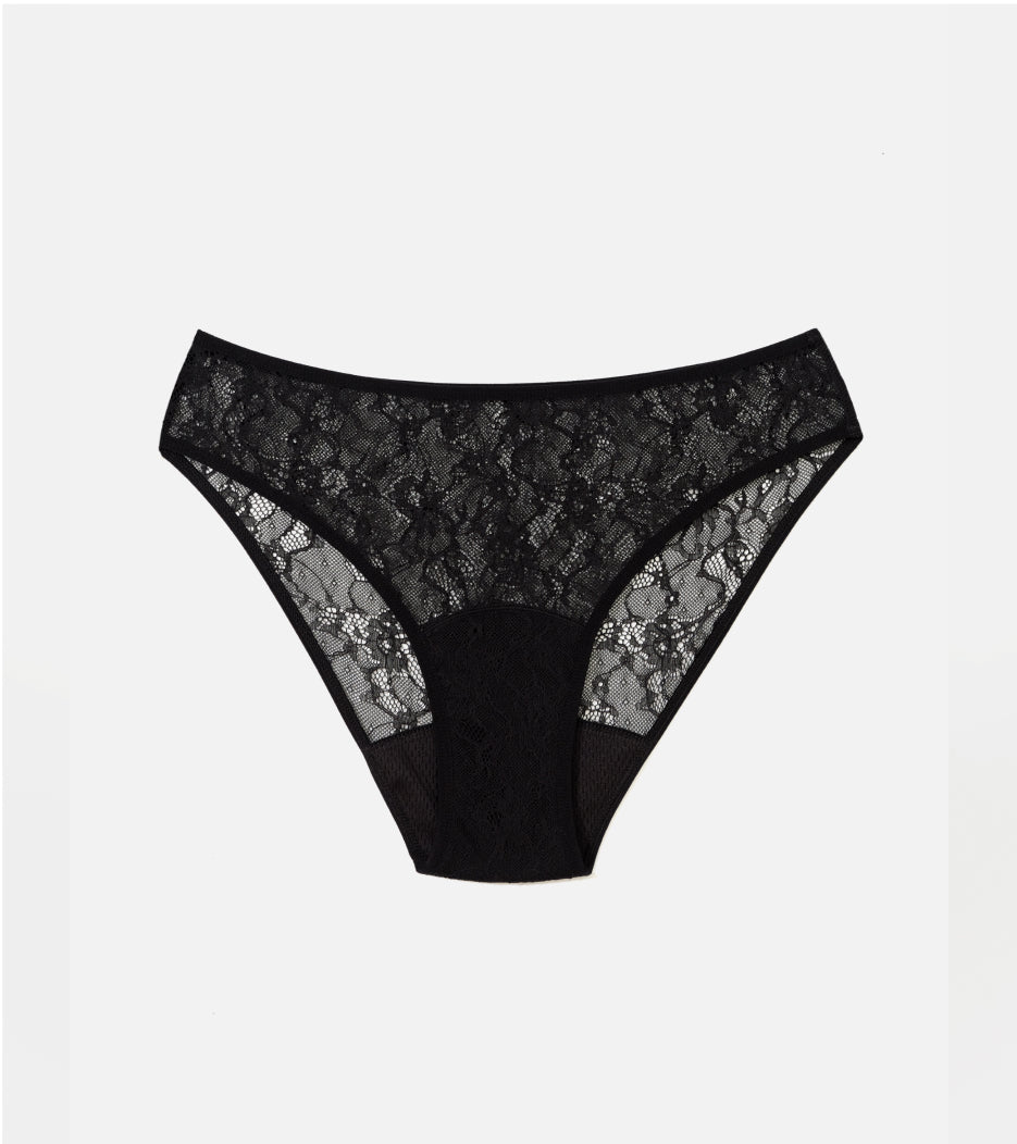 All Lace Brief - Nylon z recyklingu - czarne