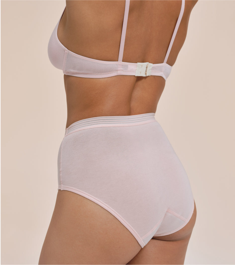 High-Waist - Bawełna organiczna - Koralowe