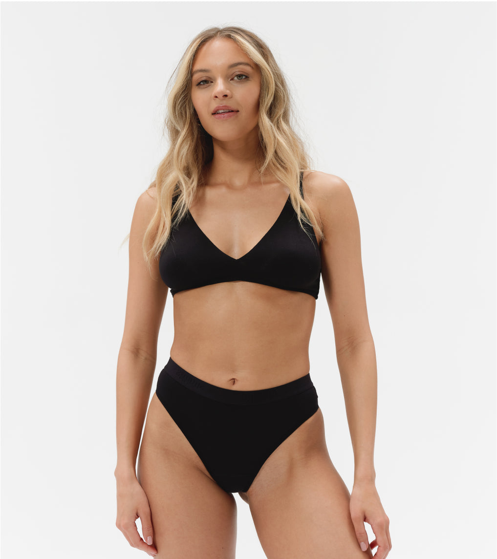 Active High-Rise - Nylon z recyklingu - Czarne