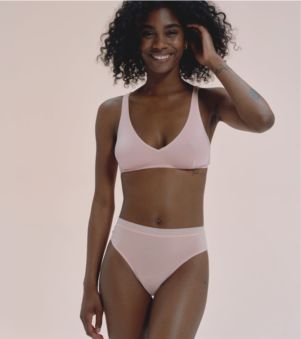 High-Leg - Nylon z recyklingu - Koralowe