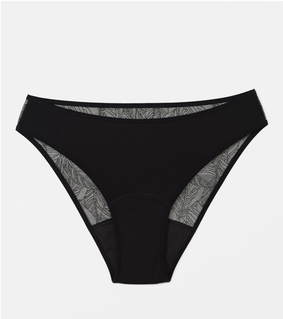 Lace Brief - Nylon z recyklingu - Czarne