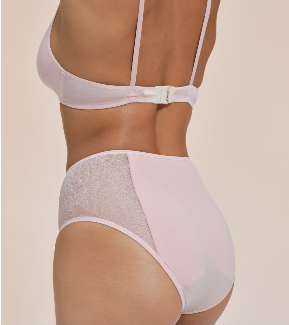 Lace High-Waist - Nylon z recyklingu - Koralowe