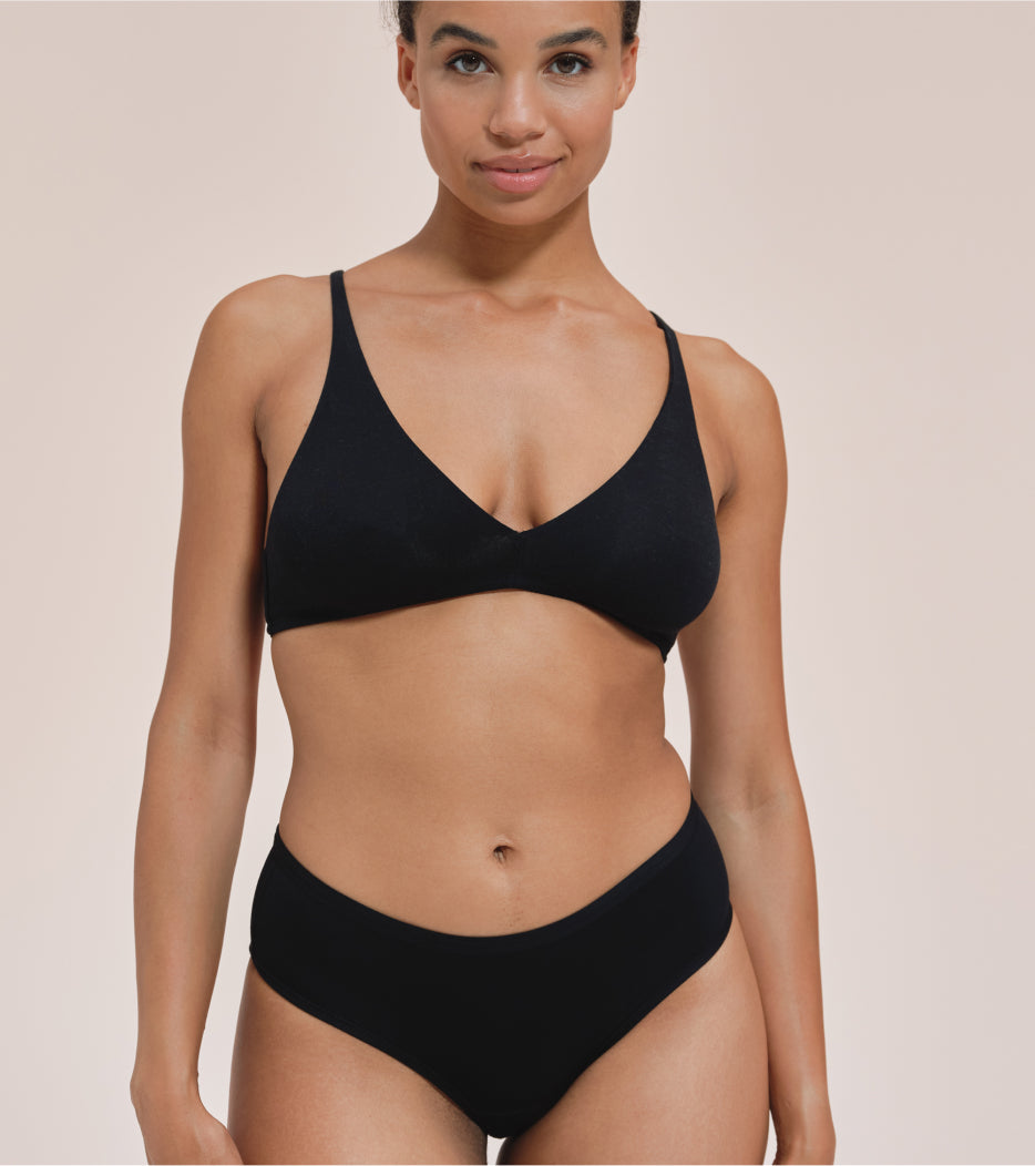 Brief higieniczne - Classic - Nylon z recyklingu - Czarne