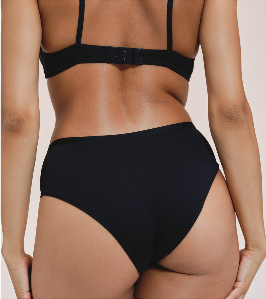 Brief higieniczne - Classic - Nylon z recyklingu - Czarne