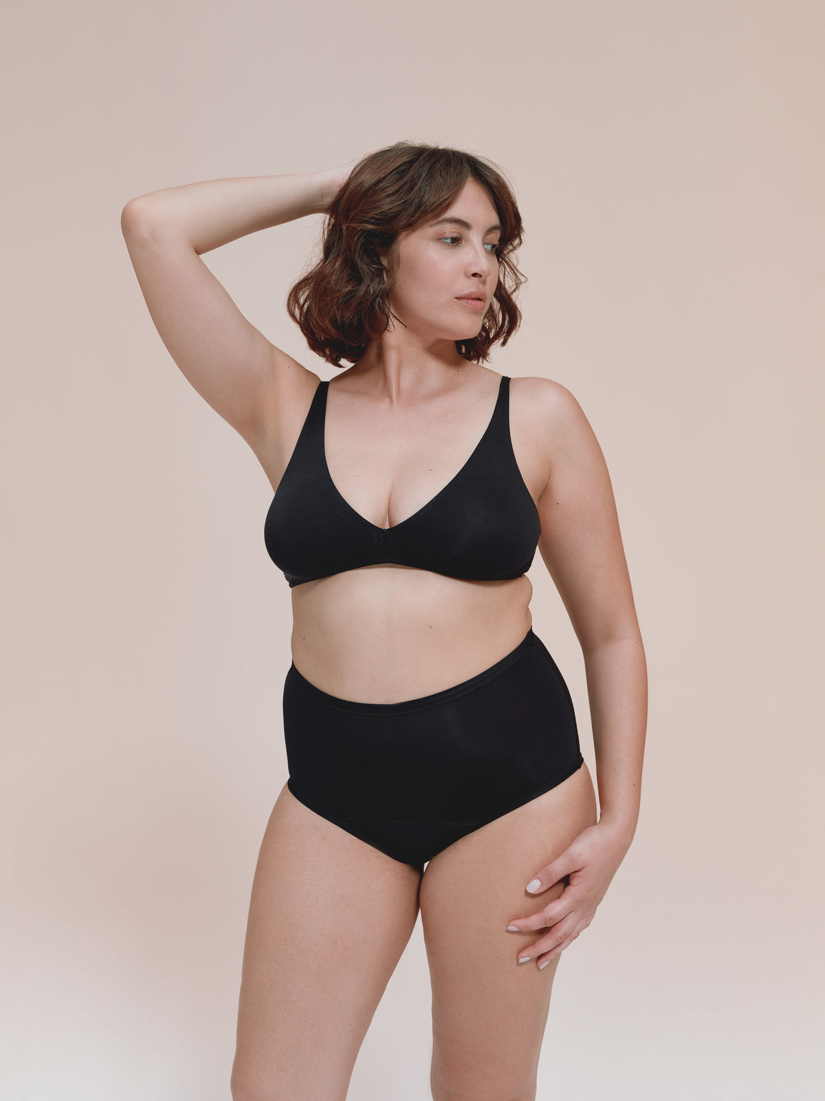 High-Waist - Tencel - Czarne