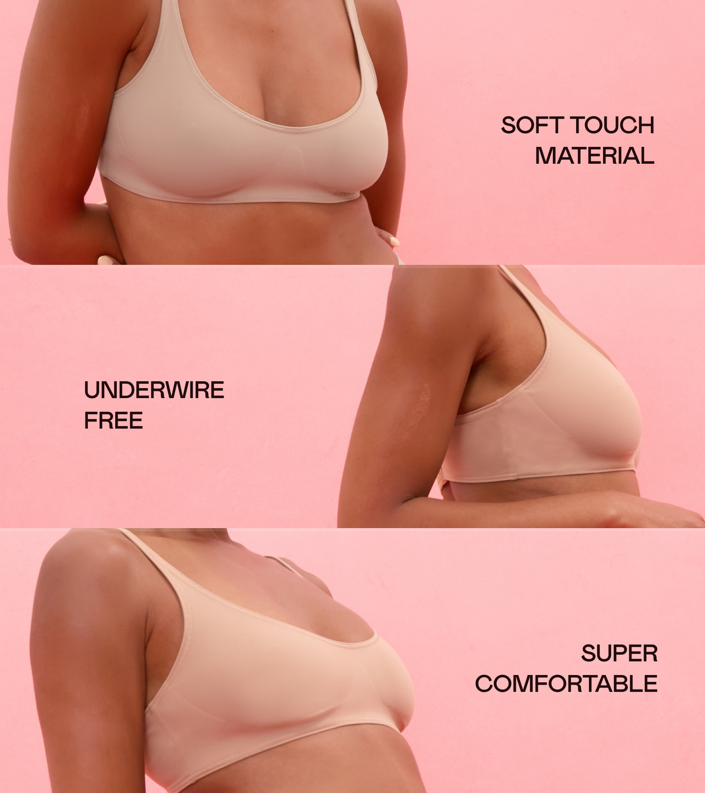 Aurora - Bonded Bra - Beżowe